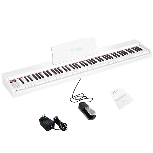 Amazon | IKTMI 電子ピアノ 88鍵盤 ペダル付き 木製 キーボード ピアノ
